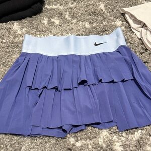 Nike Light Blue and Blue Pleated Skirt